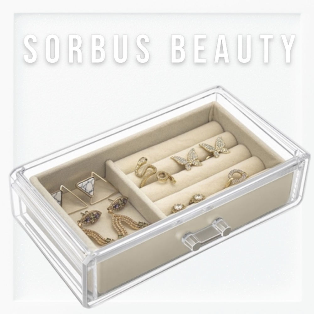 NWT Sorbus Acrylic Stackable Jewelry Organizer Drawer